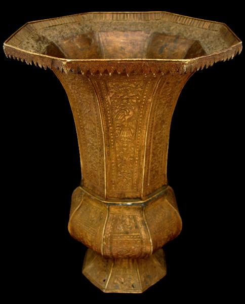 547. Minangkabau Malay Brass Spittoon - Michael Backman Ltd