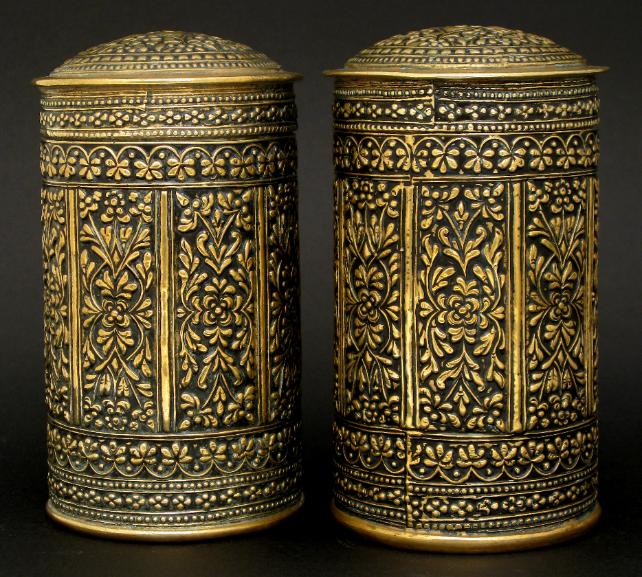 Minangkabau Islamic Malay Brass Tobacco Containers, Sumatra - Michael ...