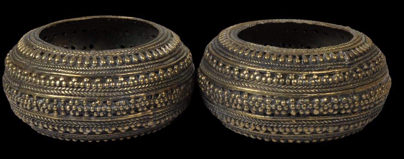 Ethnic Brass Traditional Ankle Bracelet From India Vide Poche - E-mosaik