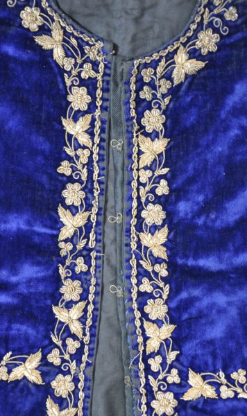North Indian Velvet Jacket with Fine Zardozi Embroidery - Michael ...