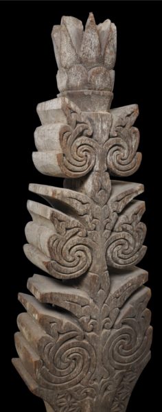 Sulu Islamic Carved Wooden Grave Marker (Sunduk) - Michael Backman Ltd