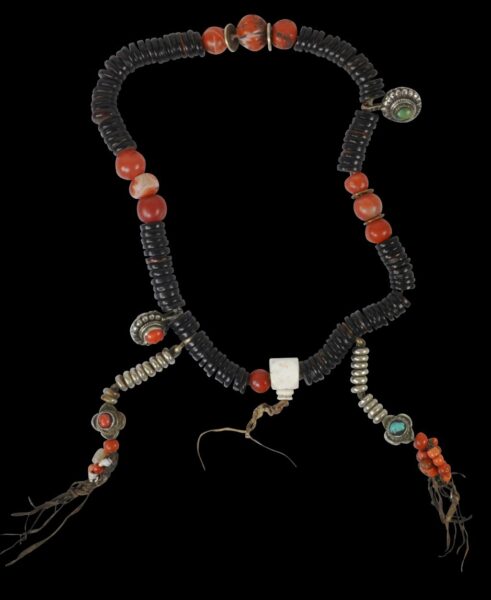 Rare & Magnificent Tibetan Rosary of Coconut-Shell Beads, Carnelian ...