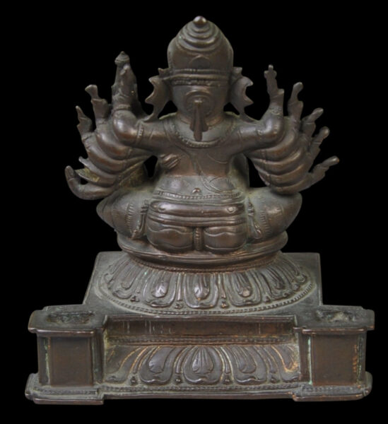 Fine Bronze Ganesha as Mahaganapati & Consort (Shakti) - Michael ...