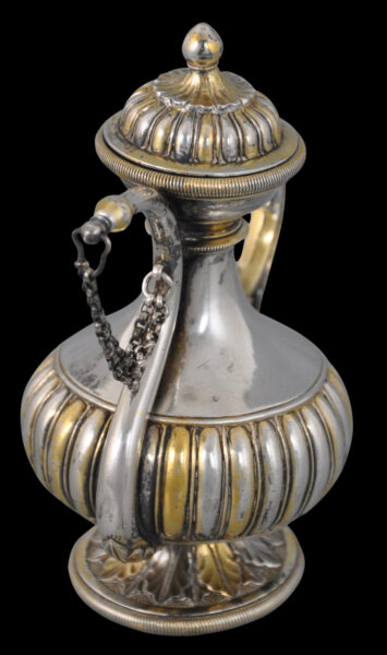 Indian Parcel-Gilt Silver Opium-Water Vessel (Chuski) - Michael Backman Ltd