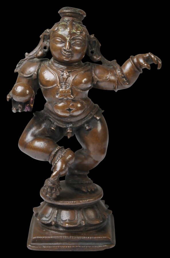 Fine, Bronze Figure of Krishna Dancing - Michael Backman Ltd