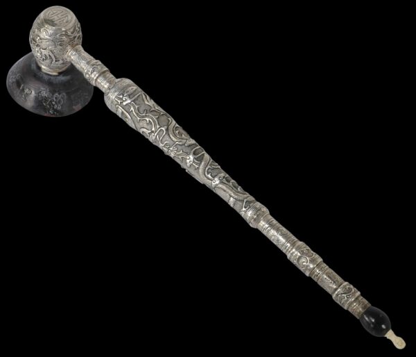 Vietnamese Complete Opium Pipe with Chased Silver Mounts - Michael ...