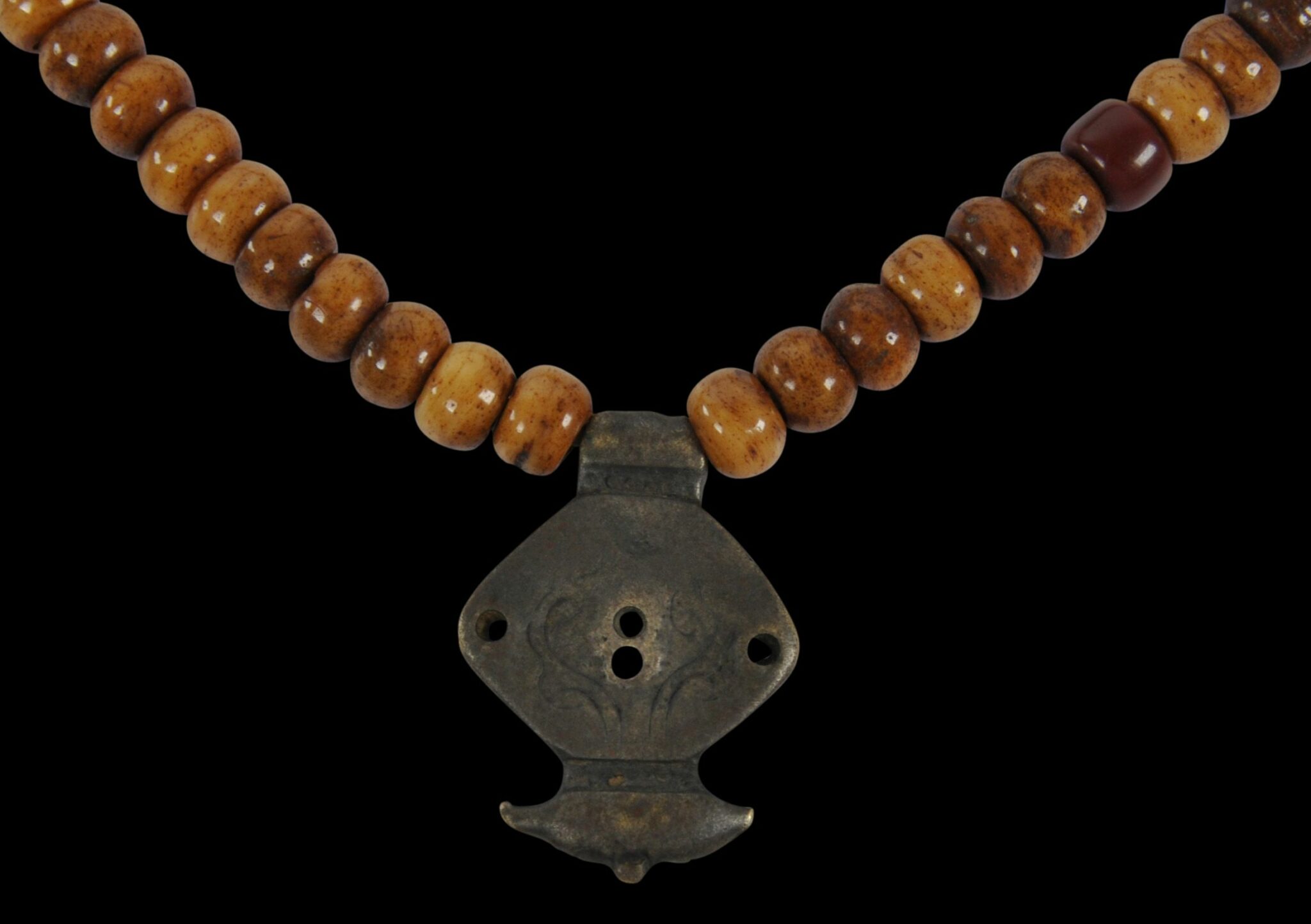 Tibetan Bone Mala with Tokcha - Michael Backman Ltd