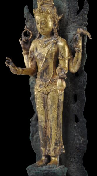 Outstanding & Rare Javanese Gold, Gilded & Bronze Standing Shiva ...