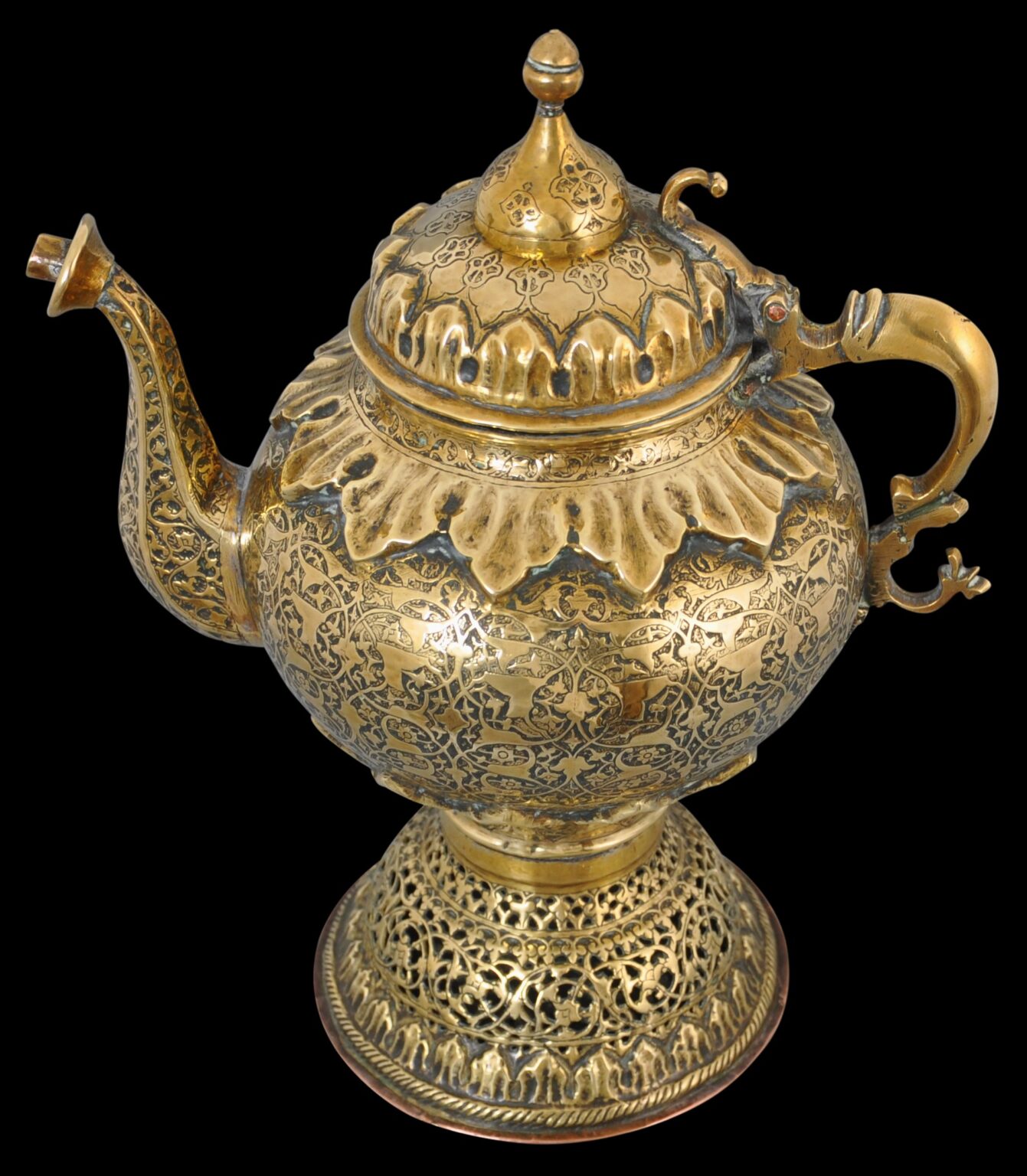 Early Indian Persian-style Brass Samovar - Michael Backman Ltd