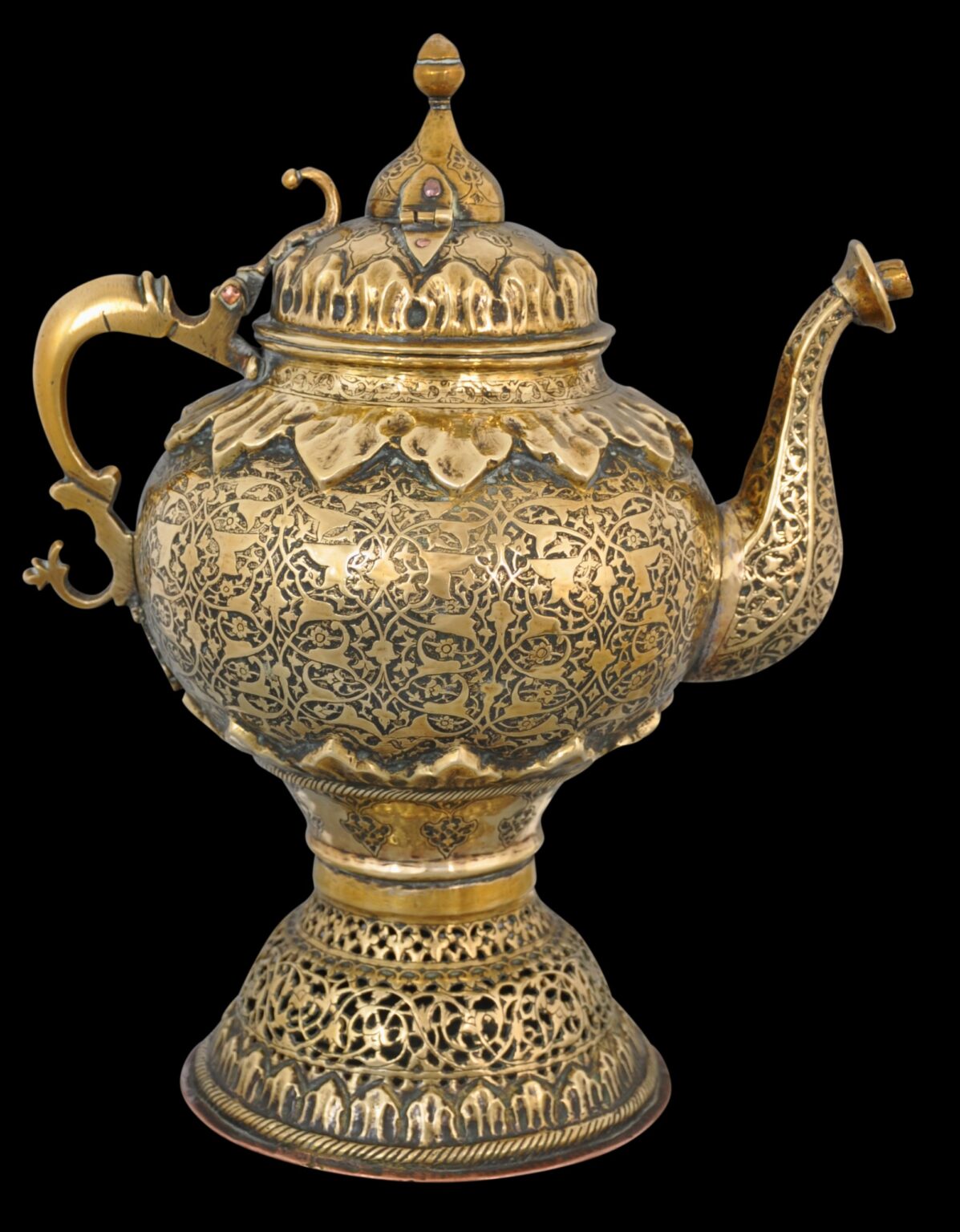 Early Indian Persian-style Brass Samovar - Michael Backman Ltd