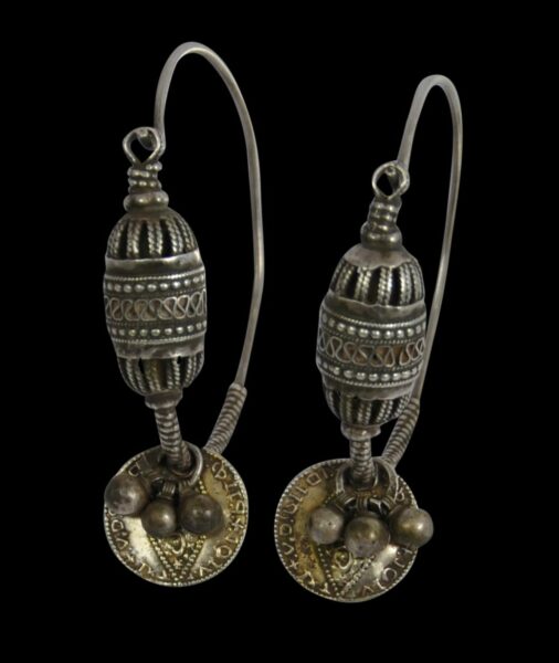 Zanzibar-Oman Ear Ornaments with Gilded 'Venetian Ducat' Tokens ...