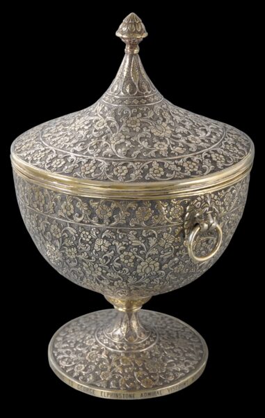 Important, Early Colonial Indian Gilded-Silver Covered Vase Presented ...