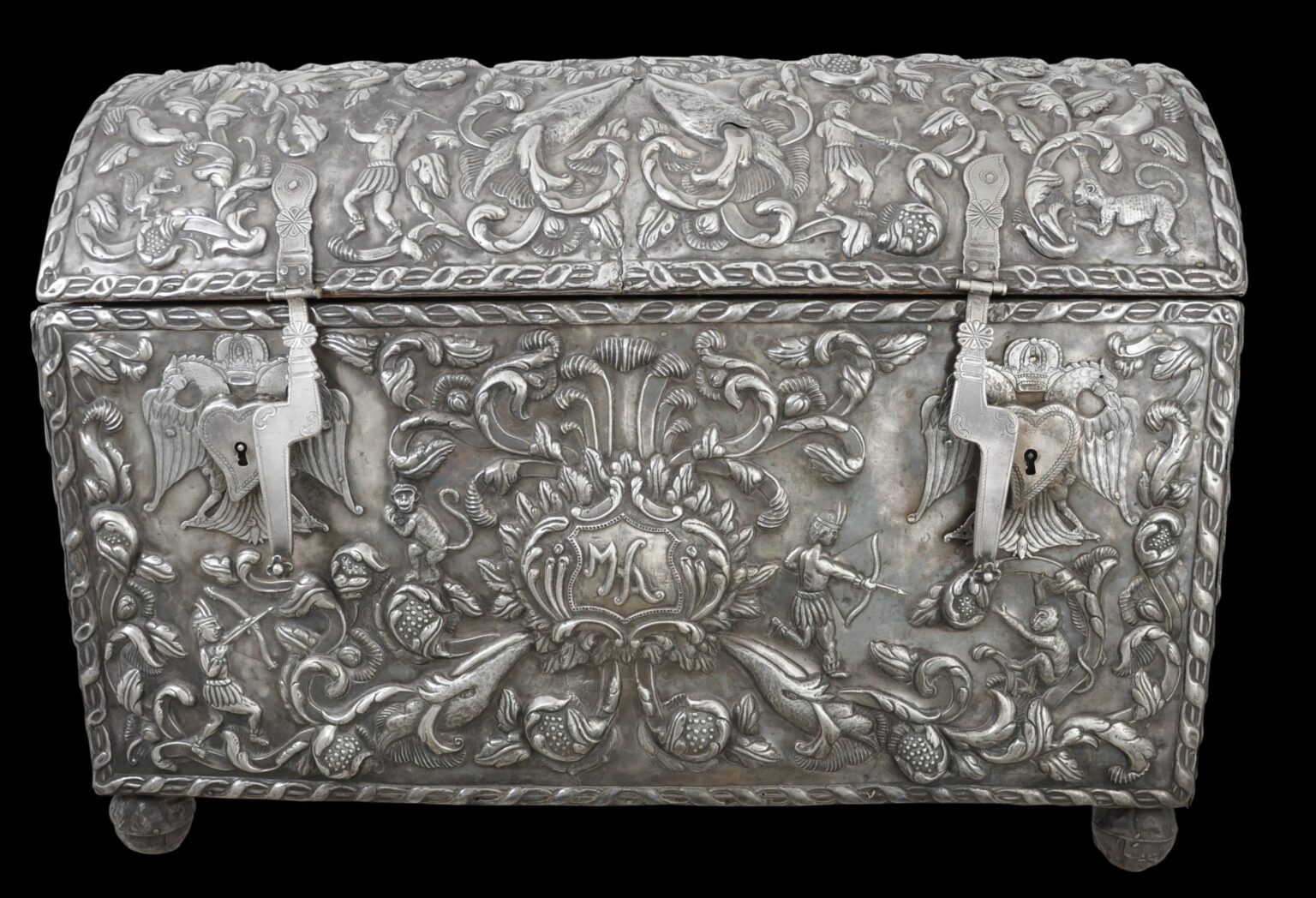 Massive, Spanish Colonial Silver-Clad Chest from the Viceroyalty of ...