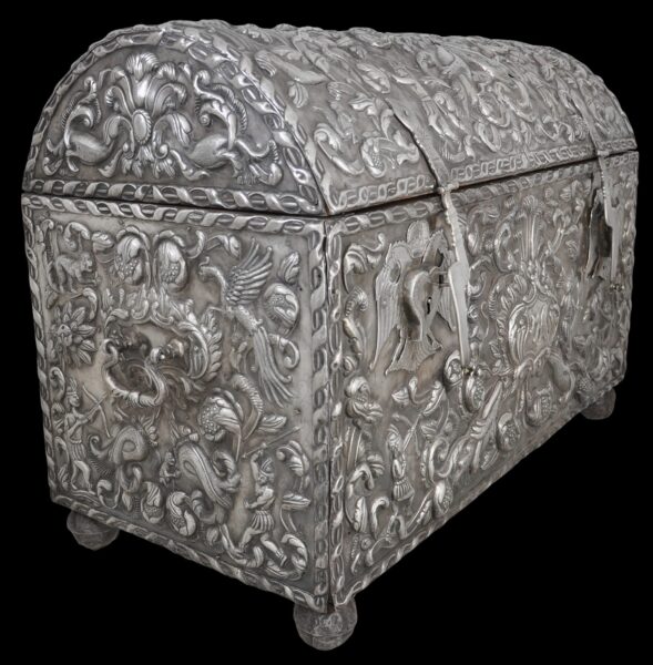 Massive, Spanish Colonial Silver-Clad Chest from the Viceroyalty of ...