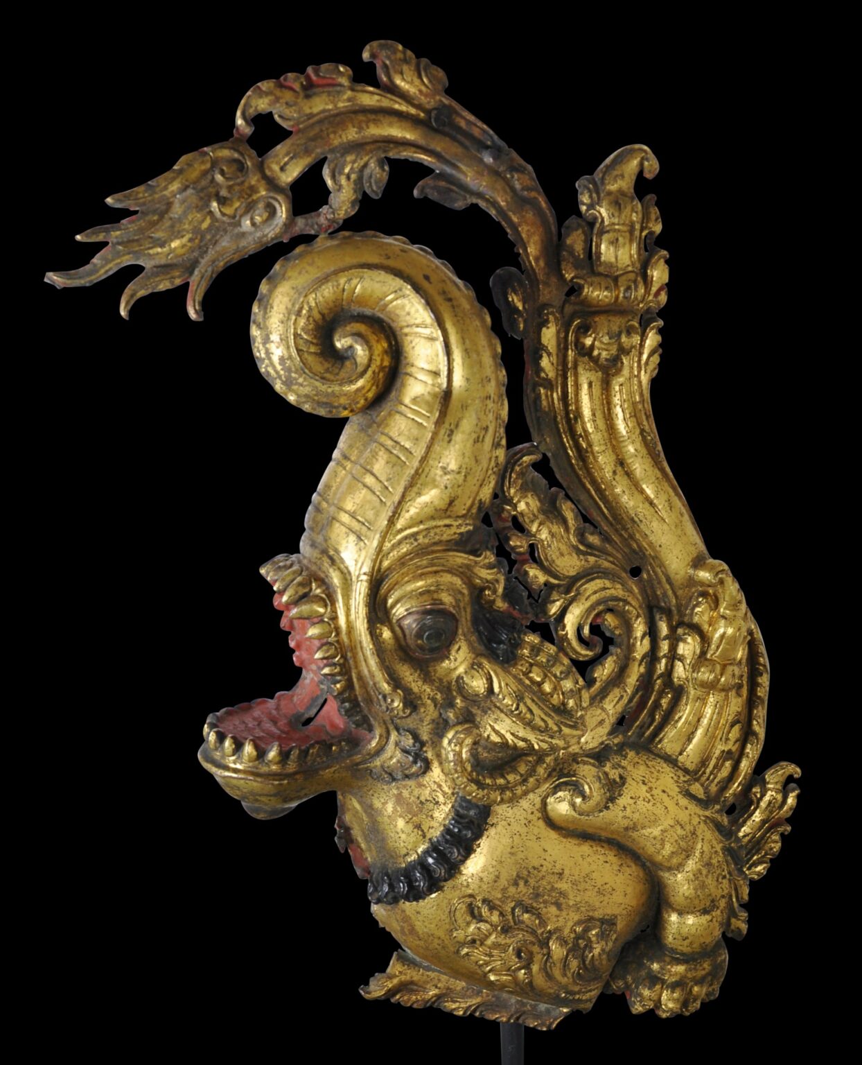 Tibetan Early Gilded Makara - Michael Backman Ltd