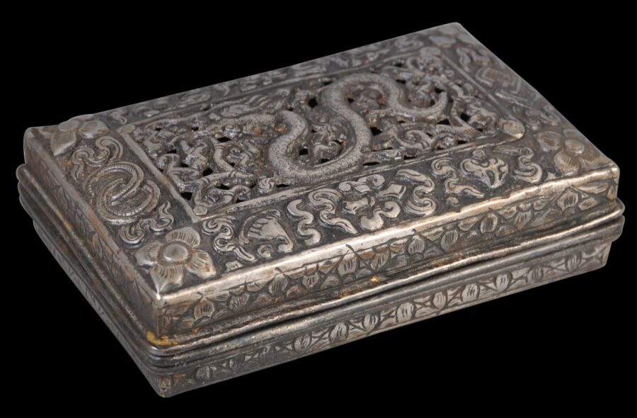 Rare Bhutan Iron Betel Box - Michael Backman Ltd