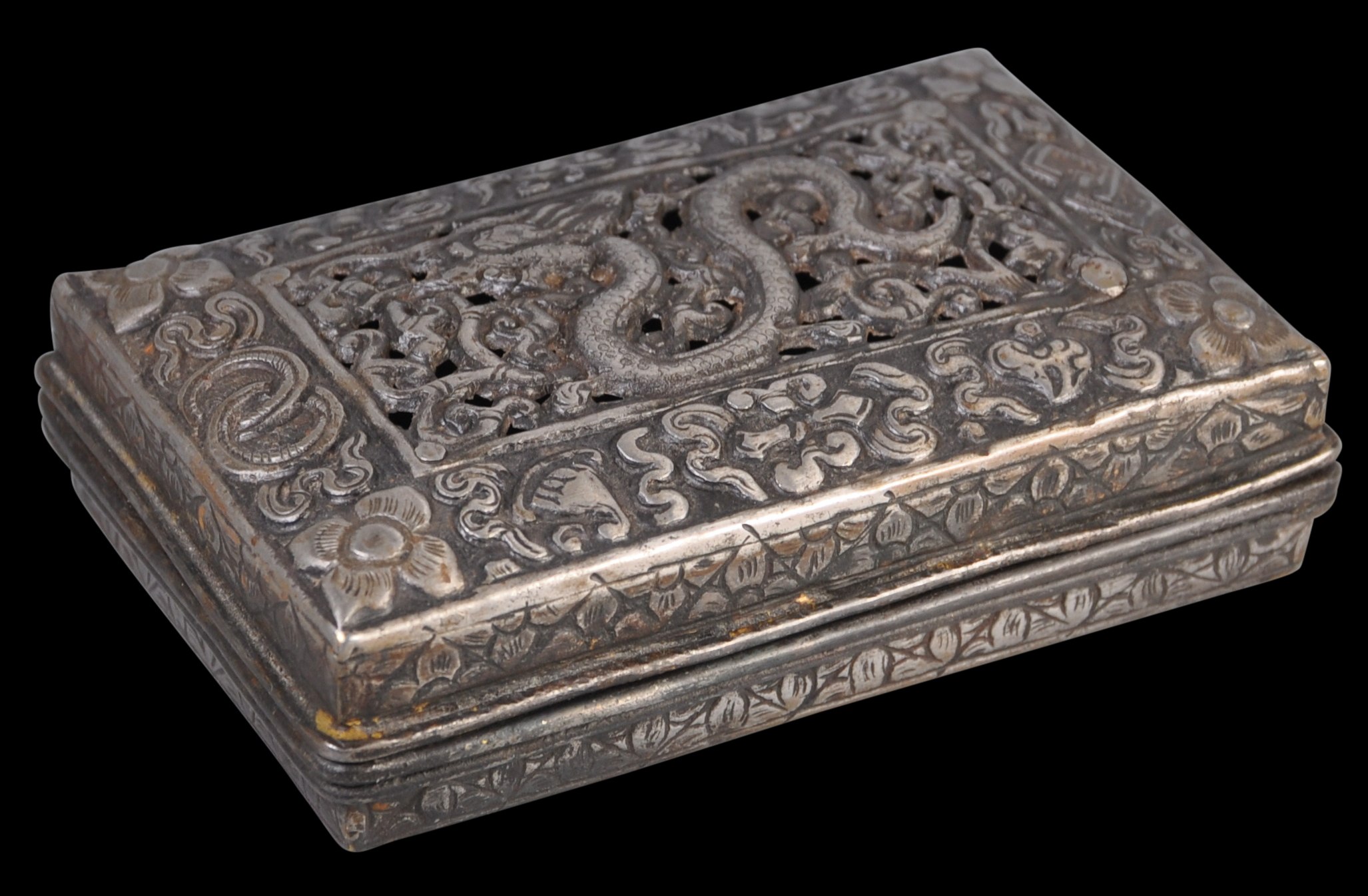 Rare Bhutan Iron Betel Box - Michael Backman Ltd