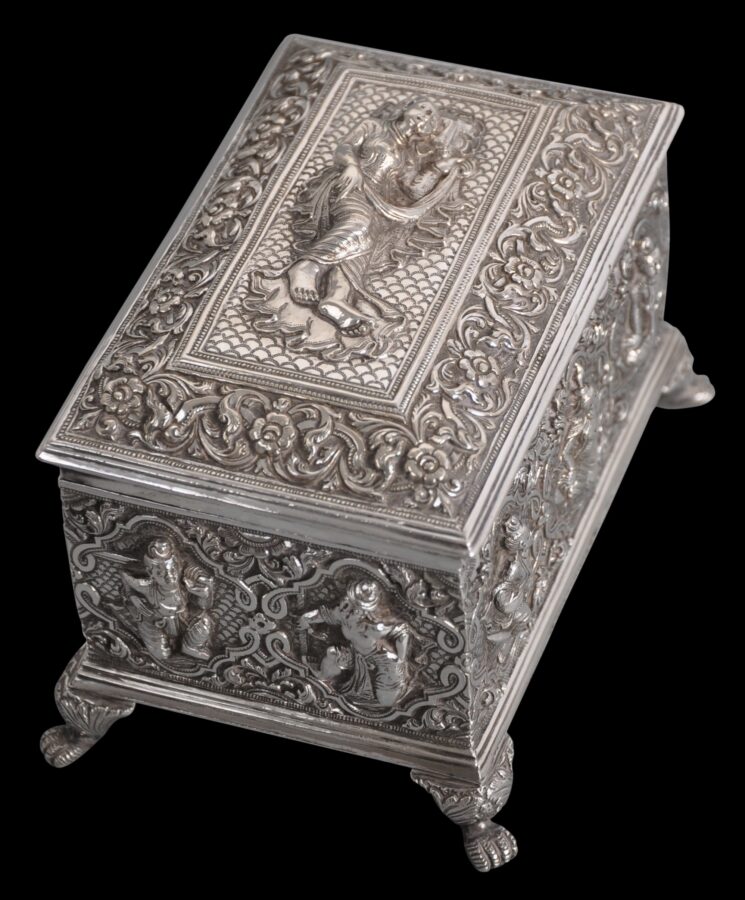 Burmese Silver Box - Michael Backman Ltd