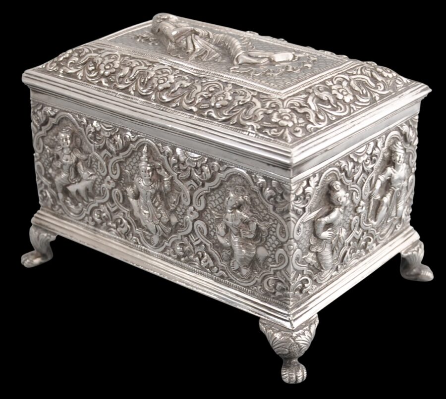 Burmese Silver Box - Michael Backman Ltd