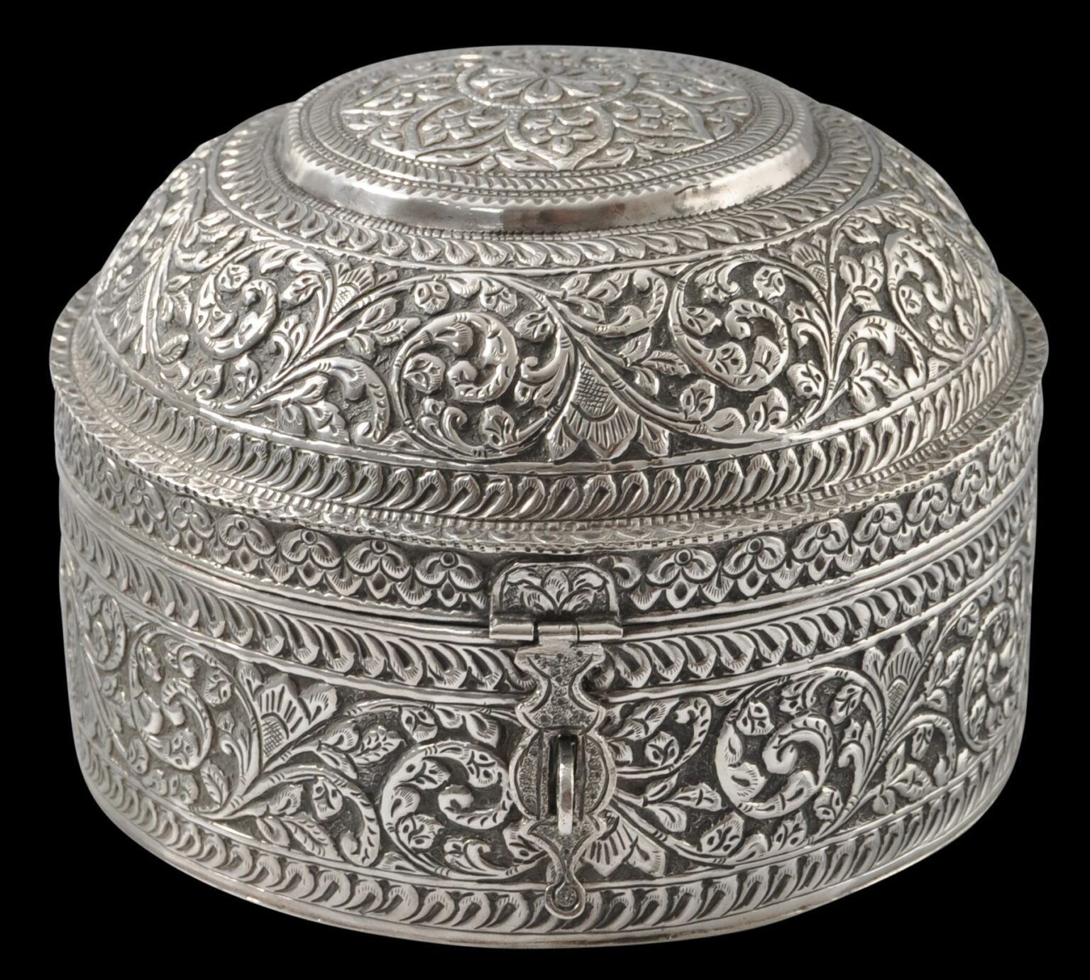 Northern Indian Silver Paan or Betel Box - Michael Backman Ltd