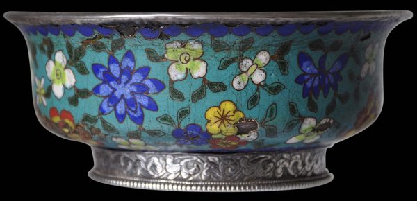 Sino-tibetan Cloisonné And Silver Eating Bowl - Michael Backman Ltd