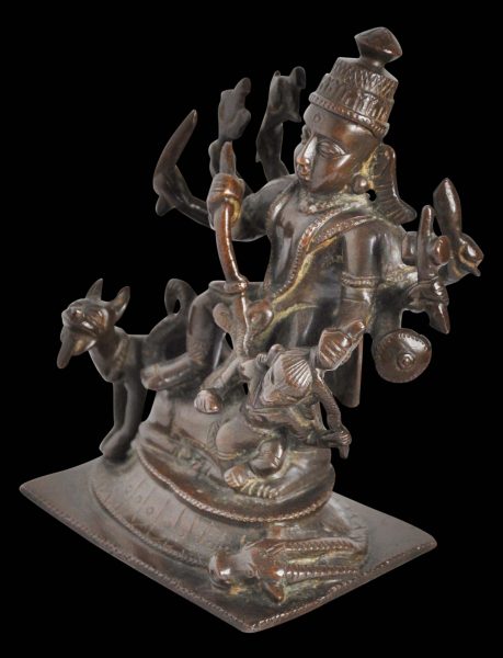 Cast Bronze Durga slaying Mahishasura - Michael Backman Ltd