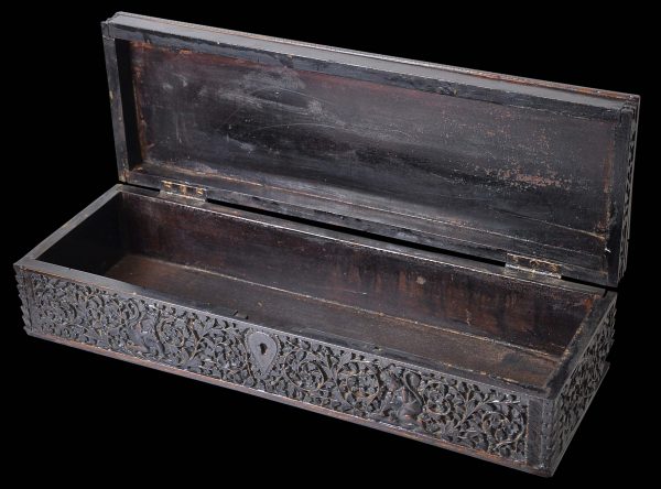 South Indian Carved Wooden Box - Michael Backman Ltd