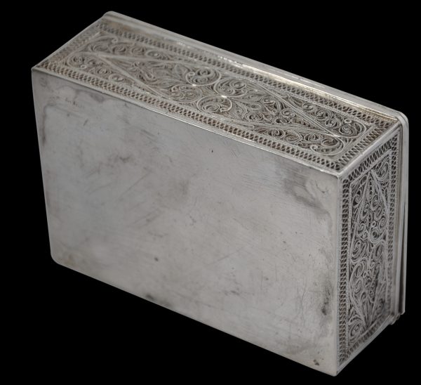 Colonial Silver Filigree Box - Michael Backman Ltd